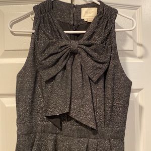 Kate spade Black and silver bow front comfy dress size 6